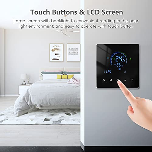 Thermostat programmable LCD pour chauffage au sol de maison et bureau