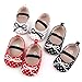 XWANZI Crib Shoes PU Upper Red Polka Dot Low Cut Bow Decoration Elastic Band Casual Novelty Fashion Baby Girl Slipper 12-18 Months