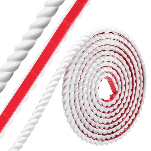 Gadpiparty Bordure de papier peint en PVC de 5 m – Bande décorative 3D autocollante pour armoires, miroirs et murs – Bordure flexible à décoller et à coller pour décoration d'intérieur