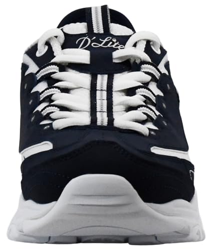 Image of Skechers Women's D'Lites New Classic Sneaker | Hands Free Slip-Ins, Air-Cooled Memory Foam Insole, Cushioned midsole with flexible outsole, Sporty fashion sneaker lace-up