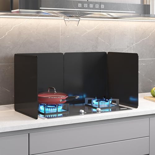 Faltbarer Spritzschutz zum Braten und Kochen – 2-seitig isoliertes Design, effektiver Schutz vor Ölspritzern, unverzichtbares Küchenutensil, leicht zu reinigen, platzsparend, hitzebeständig.
