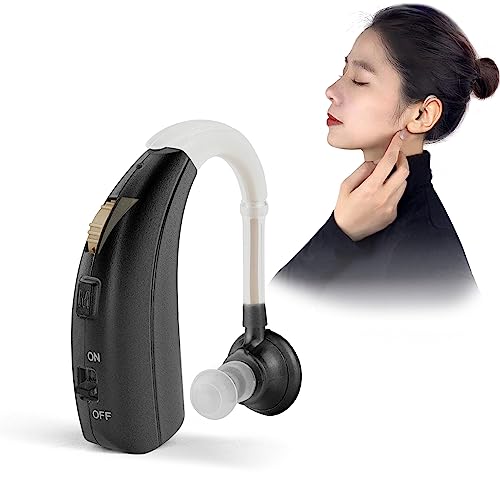 Image of Britzgo Digital Hearing Aids Amplifier Rechargeable with adjustable mode Doctor and Audiologist Designed (Black)