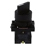 SODIAL(R) Interruptor selector de eleccion giratorio de 2 posiciones encendido/apagado 1 NO 10A 600V AC XB2-ED21