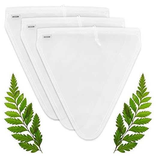 ecooe Ny form 3 stycken nötmjölkspåsar 28 x 30 cm för vegansk nötmjölk mandelmjölk hasselnötsmjölk, finmaskig passerande handduk filterhandduk för fruktjuice och kaffe