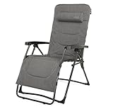 Relaxliege Relax Lounger Westfield Cloud grau 140kg belastbarkeit gepolstert Hochlehner Campingstuhl Klappstuhl B-Ware