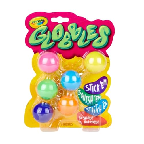 Crayola Globbles Fidget Toy (6ct), Sticky Fidget Balls, Squish Ball, Sensory Toys, Easter Gift, Easter Basket Stuffer for Kids