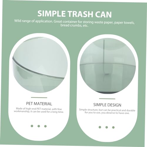Caneca de basura rectangular de plástico 1.1 lb miniatura 4