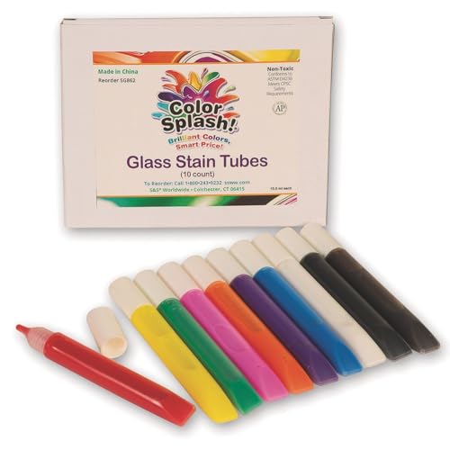 Color Splash!A Gel Glass Stain Tubes (Set of 10)