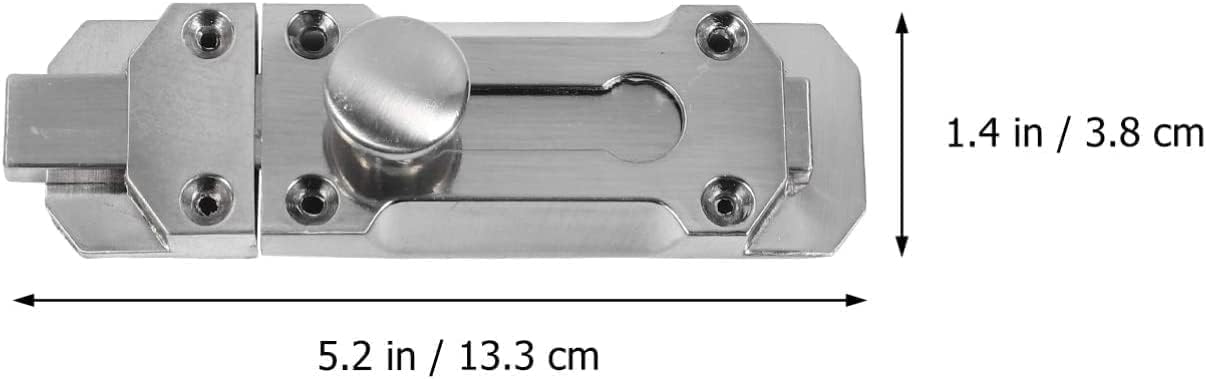 Door Lock Bolt,Sliding Door Lock,Barrel Bolt Retro Slide Latch Lock Zinc Alloy Vintage Slide Lock Heavy Duty Sliding Door Latch Lock for Gate Home Yard Garden Si