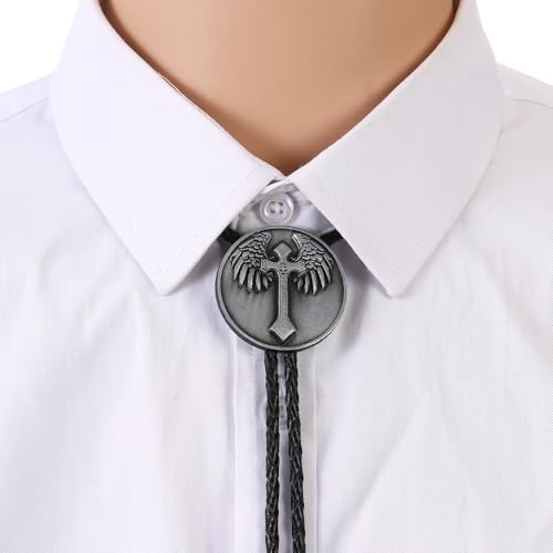 Image of USA 250th Anniversary Western Cowboy Patriotic Eagle Bolo Tie | Premium braided leather, anti-tarnish alloy pendant, adjustable sliding clasp, patriotic bolo tie for USA 250th Anniversary