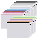 Small Zip Lock Bags15pcs， Plastic Folders for Paperwork A4，Document Wallets Storage，Clear Plastic Wallets ，Flashcard Paperwork Organiser，Folders for Documents，Suitable for Schools，Offices，Zip Pouch