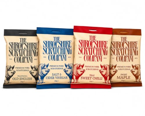 Shropshire Scratchings Multi-Pack Variety Pork Snacks from GREAT BRITISH TRADING