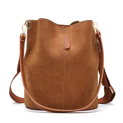 HDBD Sac Seau Sac à bandoulière pour Femmes Vintage Seau fourre-Tout en Cuir PU Sac à bandoulière Sacs à Main avec Sangle réglable Sacs Messenger rétro