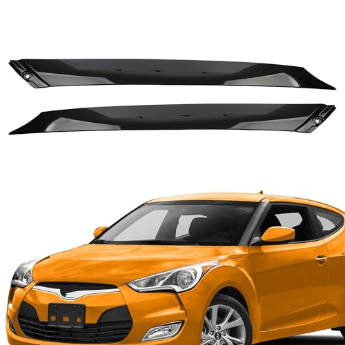Dasbecan Exterior Window A-Pillar Trim Panel Compatible with 2012-2017 Hyundai Veloster Replace# 861702V000 861802V000