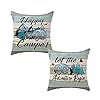 Happy Camper Pillow Covers Set of 2...