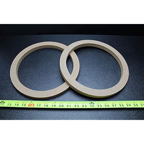 2 MDF Speaker Ring Spacer 10 INCH Wood 3/4 Thick Fiberglass Box ENCLOSE RING-10R Cover