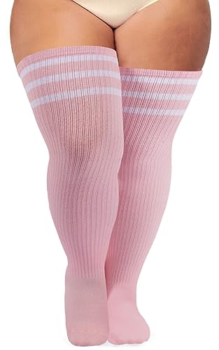 Ancrina Plus Size Thigh High Socks for Women Thick...