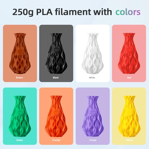 Image of ERYONE PLA Filament 3D Printer Filament Bundle Multicolor 1.75mm + /- 0.03mm, PLA Filament 250g Spool,8 Rolls, Thanksgiving Color Series
