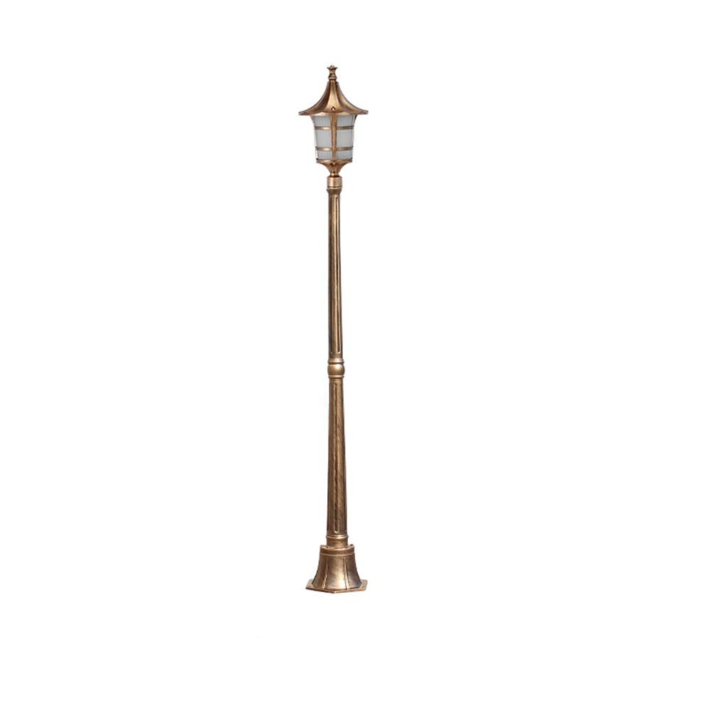QUSYZD Lamp Post Lights Outdoor, Lamp Post Lights Outdoor, 1.1M E27 Traditional 1.7M Black 1-Lights Ip54 Waterproof Outdoor Garden Lamp Post Light Glass Column Lamp Led Light E,1.7m-Bronze