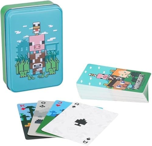Paladone Minecraft Official Licensed Animal Playing Cards Tin, Standard Card Game Deck for Boys and Girls, Gamer Gift Set and Merchandise image 5