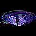 The Hoop Shop Light Up LED Hula Hoop Designed and Hand Crafted in Michigan with Beautiful Auto Strobing Rainbow Lights