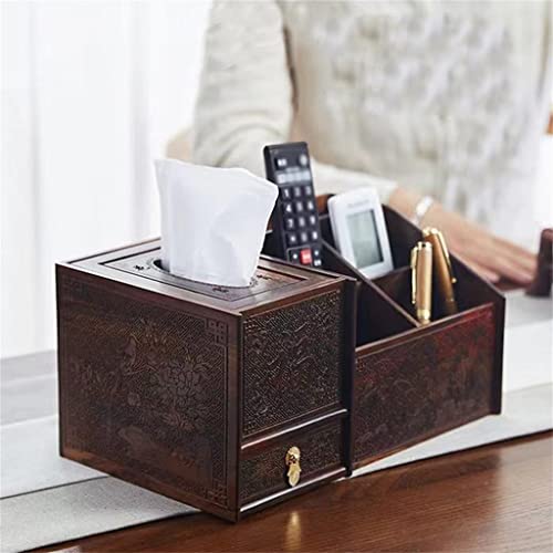 Boîte de tissu pour table basse de salon avec compartiment multifonctionnel 29cm - 3
