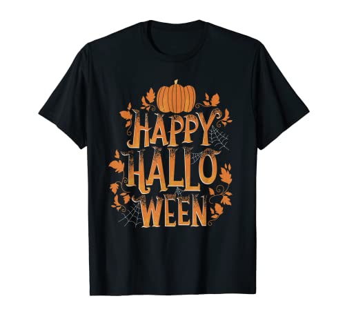 Retro Happy Halloween camisa mujeres hombres vintage calabaza Camiseta