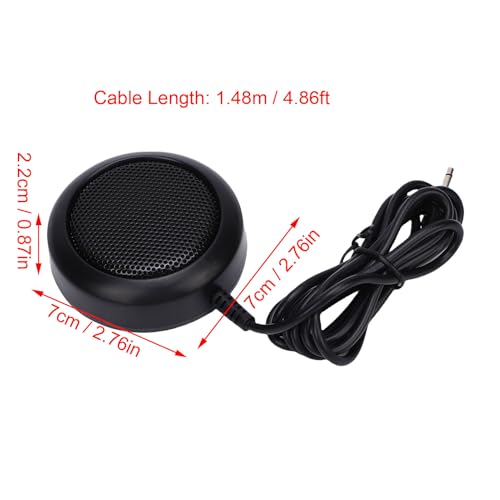 VBESTLIFE Externer CB-Radio-Lautsprecher, 3,5-mm-Stecker, Kompatibel mit Mobilem Transceiver, 1 W Kompakter ABS-Auto-Amateurfunk-Lautsprecher mit Klebesockel