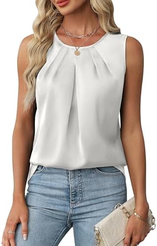 BMJL Women's Silk Satin Tank Top Summer Business Casual Outfit 20...