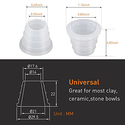 Shisha Tülle Silikon Kopf Dichtung - Kitosun Original Shisha Zubehör Große Dichtung für Ton Keramik Stein Shisha Schüsseln 100% Natürliche Silikon Dicke Dauerhaft Kein Schieben (5) – Bild 4