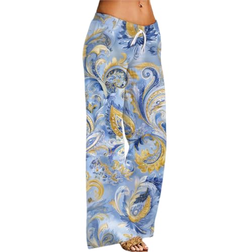 Pantalon sarouel large femme anti-chaleur le pantalon en tissu léger et décontracté