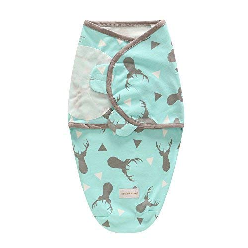 Miracle Baby Newborn Swaddle Blanket Adjustable Wrap Receiving Blanket Baby 100% Cotton Sleep Bag 0-3 Months 3-6 Months(3-6 Month,Grey Deer)