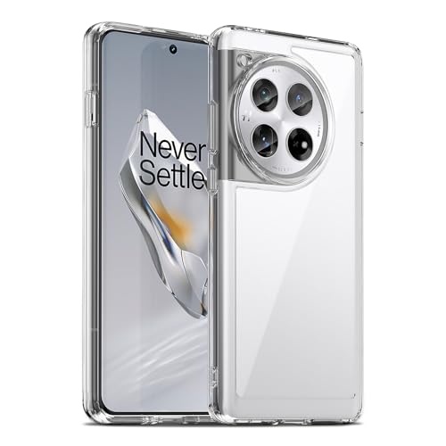 Liisooka Funda para OnePlus 12 5G, Militar de Protección contra Caídas, Anti-Amarillo, Antiarañazos, Carcasa Trasera de PC Duro, Case Ultrafina a Prueba de Golpes, Transparente