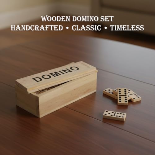 Classic Wooden Dominoes Set miniatura 2