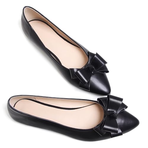 Image of SAILING LU Women's Bow-Knot Pointed Toe Ballet Flats