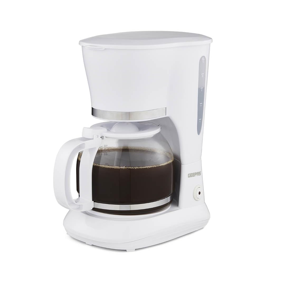 Geepas 1.5L Filter Coffee Machine 800W Coffee Maker For Instant CoffeeWhite from B&Q