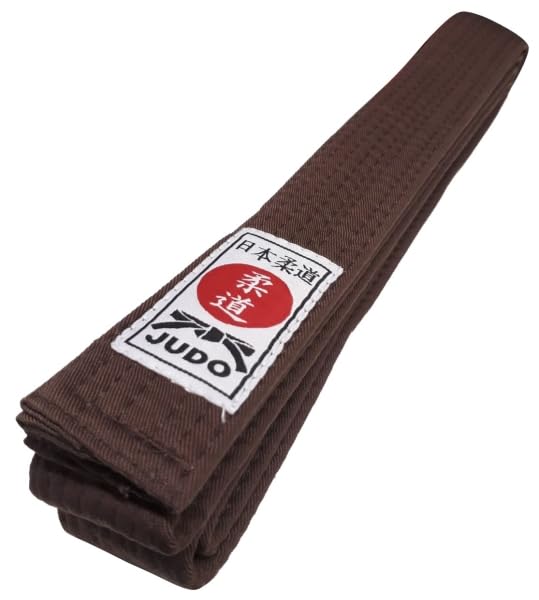 Schwarzgurt mit Bestickung Judo + Name individuell, bestickter Judogürtel schwarz mit Judo-Label