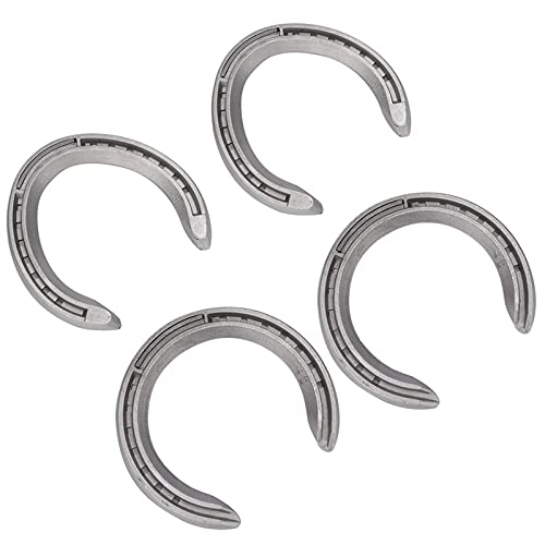 Image of Zerodis 4Pcs Aluminium Alloy Horseshoe Kit, Horse Shoe Horse Riding Tool Equipment Accessories Sports Horseshoes for Horse Racing Horse Shoes Sets (Type 6)