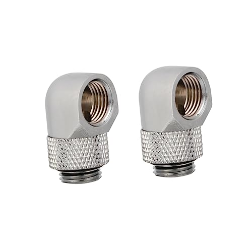 Adaptador de agua de latón cromado para sistemas de refrigeración de PC y tubos metálicos 2