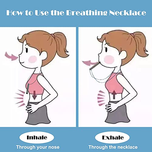 NexMe Stress Anxiety Relief Mindful Breathing Necklace, Anxiety Relief Item Breathing Exercise Device Breathwork Tool for Meditation, Relaxation, Calming Down and Slowing Breath (Black)