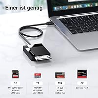 UGREEN USB 3.0 Kartenleser 4 in 1 Kartenlesegerät für SD/TF/CF/MS SD Card Reader mit parallelem Zugriff auf 4 Slots USB Lesegerät Adapter für SD, CF, Micro SD, SDXC, Micro SDHC, Micro SDXC, MS usw – Ansicht 3