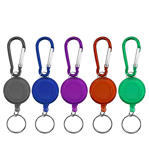 5 llaves JoJo con mosquetón,soporte para pasaporte de esquí,con cuerda de nailon
