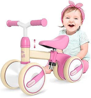 Gonex Baby Balance Bike 18-36 Month - Riding Toys for 2 Year Old Boys Girls, Cute Toddler Bike Adjustable Seat & No Pedal, Perfect First Birthday Gifts (Pink)