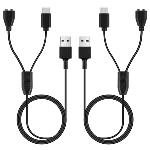 Pack of 2 Charger Cord Replacement for Jugbow/Delupet/Yawpet Training Collar 2-in-1 USB C and Magnetic Bark Collar Charging Cable