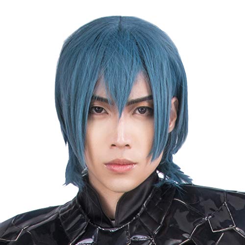 Coslive Fire Emblem Three Houses Protagonist Wig Cosplay Costume Byleth Grey Green Hair
