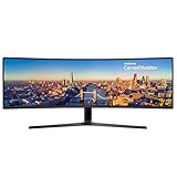 Samsung C49J890DKU - Monitor curvo de 49' FullHD (3840x1080, LED, 32:9, 144 Hz, 3000:1, 5 ms, USB 3.0, HDMI, USB Type C, PBP) Negro