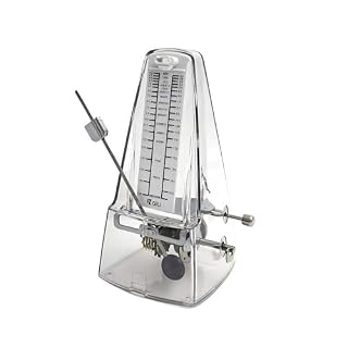 NALU Metronome – Classic Mechanical Wind-Up Design with Bell for Piano, Guitar, Violin & All Instruments (N-Transparent) - Les Beatles, Paul McCartney, John Lennon, RIngo Starr, George Harrison