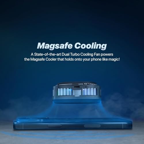 Image of Magsafe Mobile Cooler | Magnetic Mobile Cooler for Gaming Instant Cooling with Advanced Cooling Chip | Compatible for iPhones and Android Devices (Black)