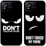 Schutzhülle für Asus ROG Phone 8/8 Pro, Motiv 'Anger Don't Touch My Phone', TPU-Gel, dünn, 2 Stück