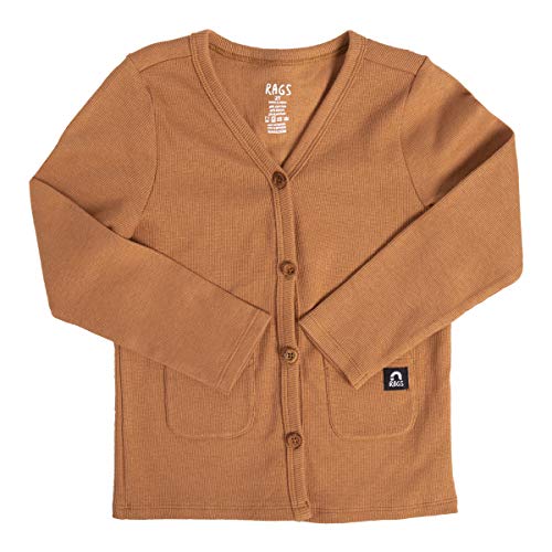 Rags Essentials Kids Cardigan (Unisex) | Long-Sleeve Boy or Girl Sweater